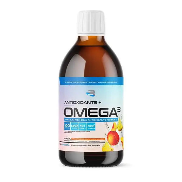 Load image into Gallery viewer, Believe Omega 3 + D3 &amp; E, 500 ML, 100 Servings Pineapple Mango
