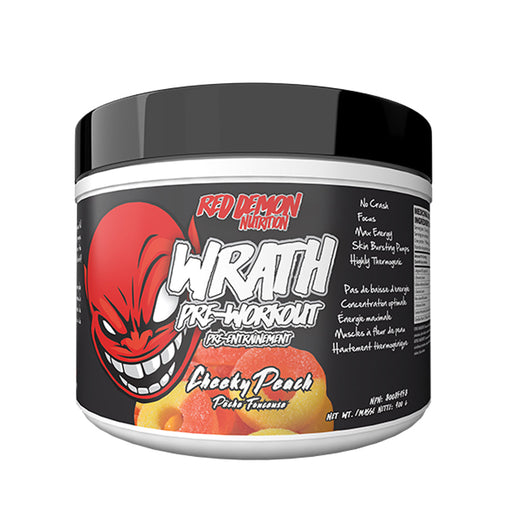 Red Demon Wrath Preworkout Supplement cheeky peach flavor