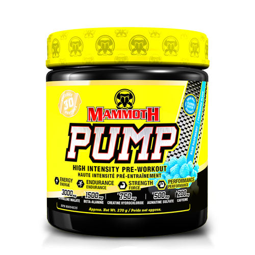 Mammoth Pump Pre-Workout Supplement - Blue Raspberry