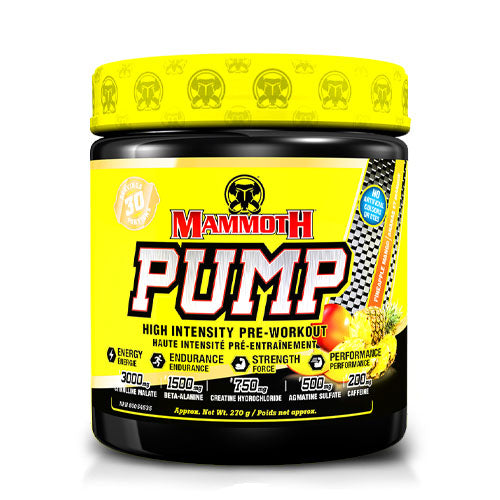 Mammoth Pump Pre-Workout Supplement - Pineapple Mango