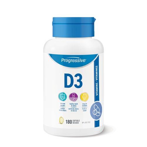 Progressive Vitamin D3 180 Sotfgels